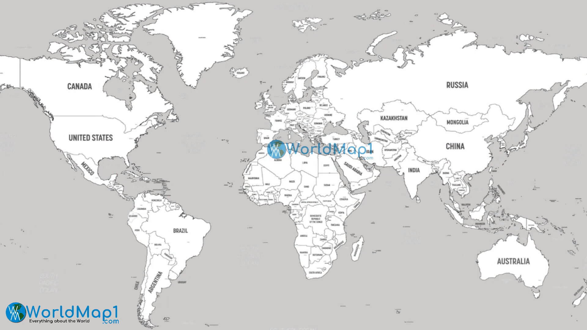 World Countries Striped Map